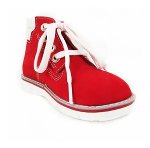 Zapatos Casuales Pocholin Nobuck Botín Niña Rojo